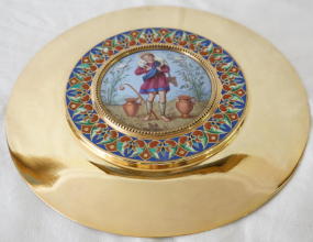 Solid silver gilt antique French Gothic Chalice.